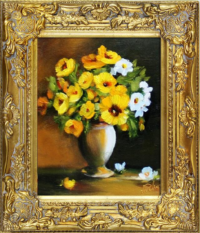 Ölgemälde Blumen Pflanzen Bild Bilder Gemälde Ölbilder Ölbild Mit Rahmen Sofort